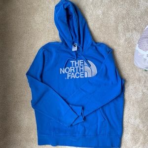 Electric Blue north face hoodie size Large. Fits like a medium.